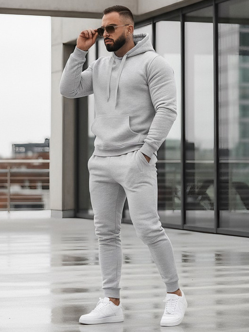 Compleu sport bărbaţi gri OZONEE JS/68C10381/2Z