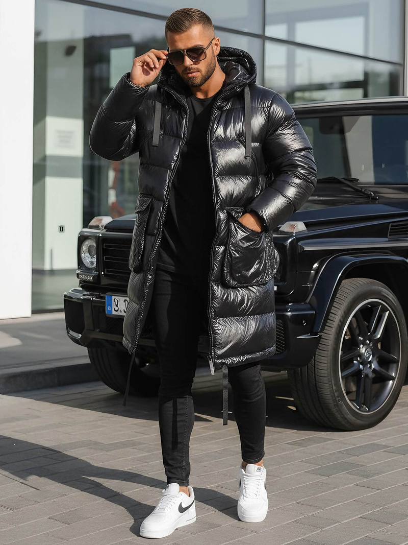 Geacă de iarnă bărbați negru OZONEE O/M3205Z