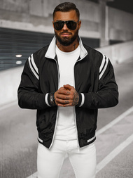 Jachetă de bărbați neagră OZONEE JS/5M3218/392