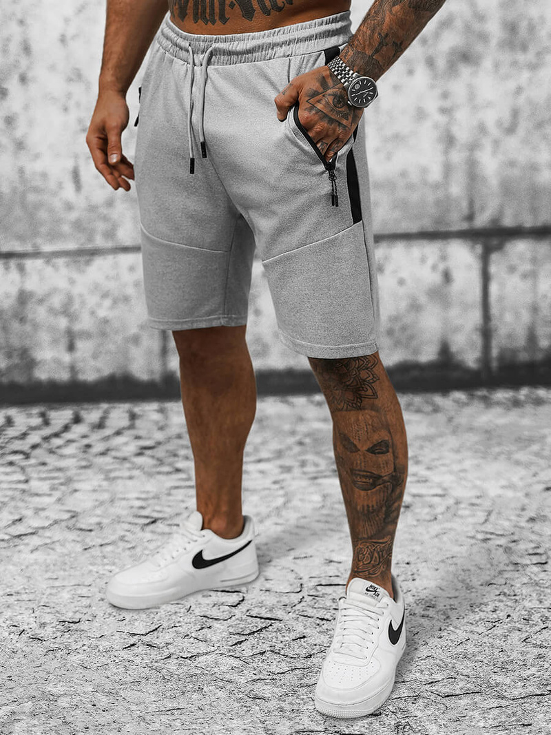 Pantaloni scurți sport bărbați gri OZONEE JS/8K279