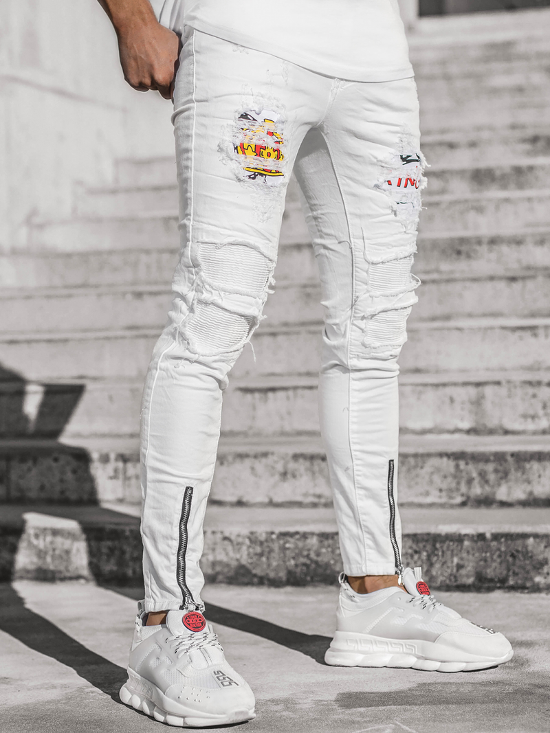 Blugi pentru barbati albi OZONEE T/82010