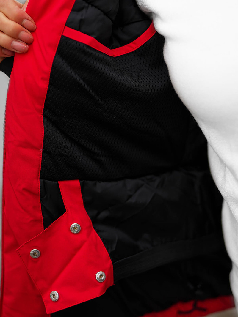 Geacă de iarnă femei roșie OZONEE JS/HH012/5Z