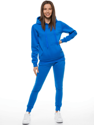 Pantaloni de training femei albaștri OZONEE JS/CK01