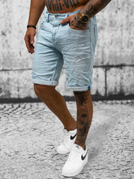 Pantaloni scurti bărbați albaștri deschis OZONEE O/19200