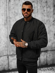 Jachetă de primăvară bărbați neagră OZONEE JS/84M3020/392