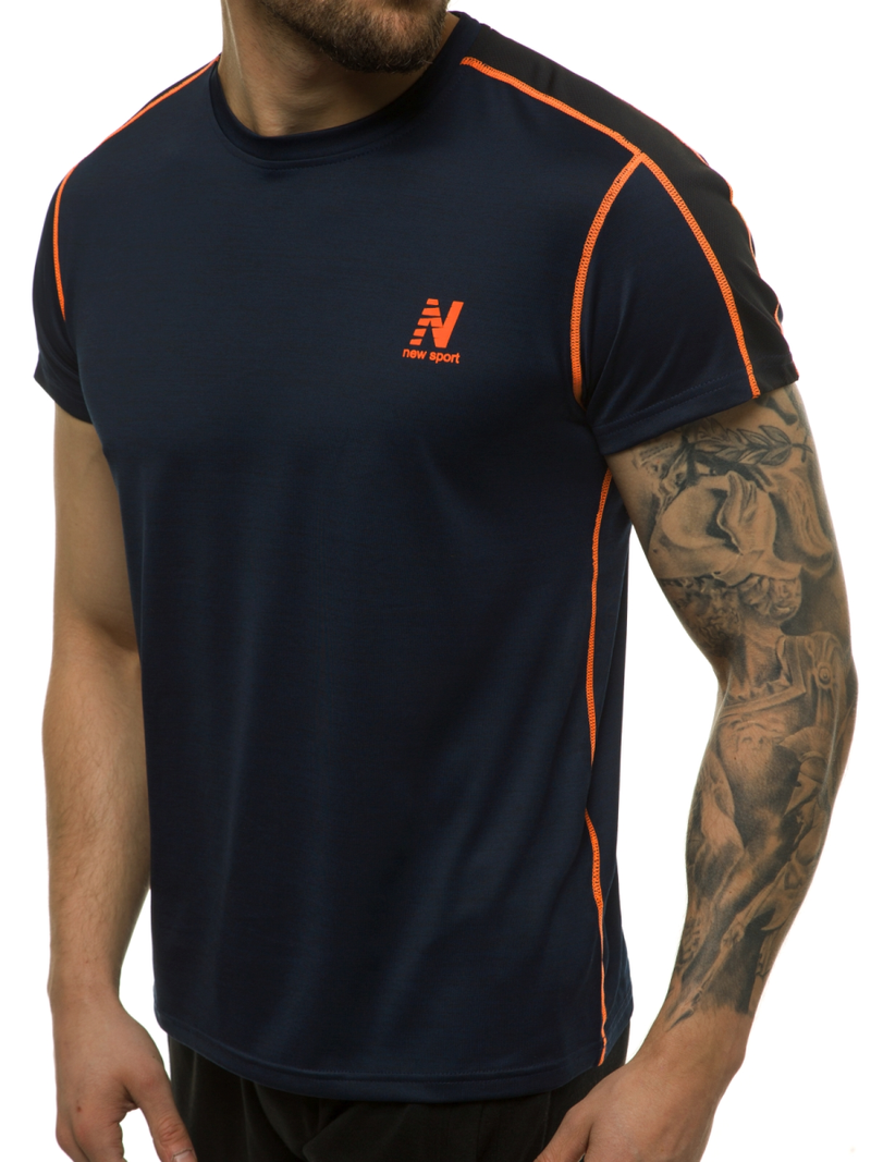 Tricou bărbați albastru marin OZONEE JS/KS2103