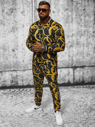 Set pentru bărbați - sacou de costum cu pantaloni chino, auriu OZONEE O/5554/21Z