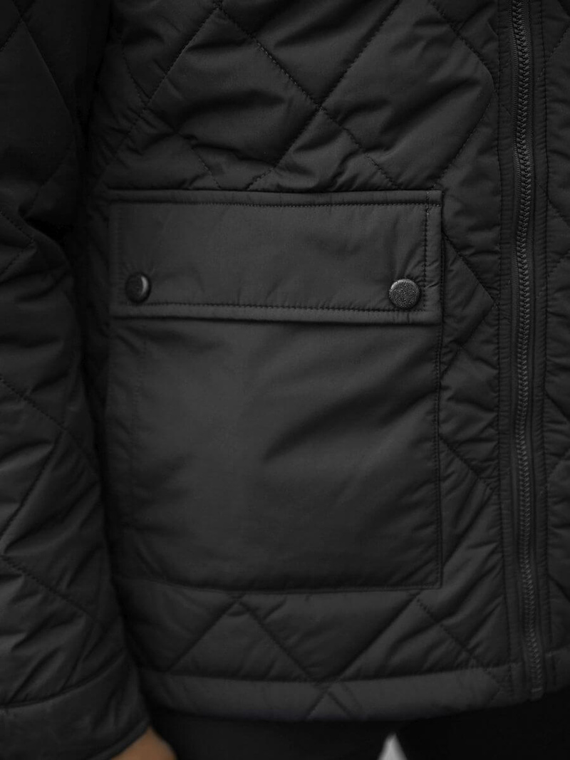 Jachetă de primăvară bărbați neagră OZONEE JS/22M11/1