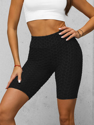 Colanți scurți de damă negri OZONEE JS/17K593/3