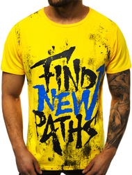 Tricou bărbați galben OZONEE JS/KS2013