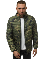 Jachetă de primăvară bărbați verde-camuflaj OZONEE JS/SM80Z