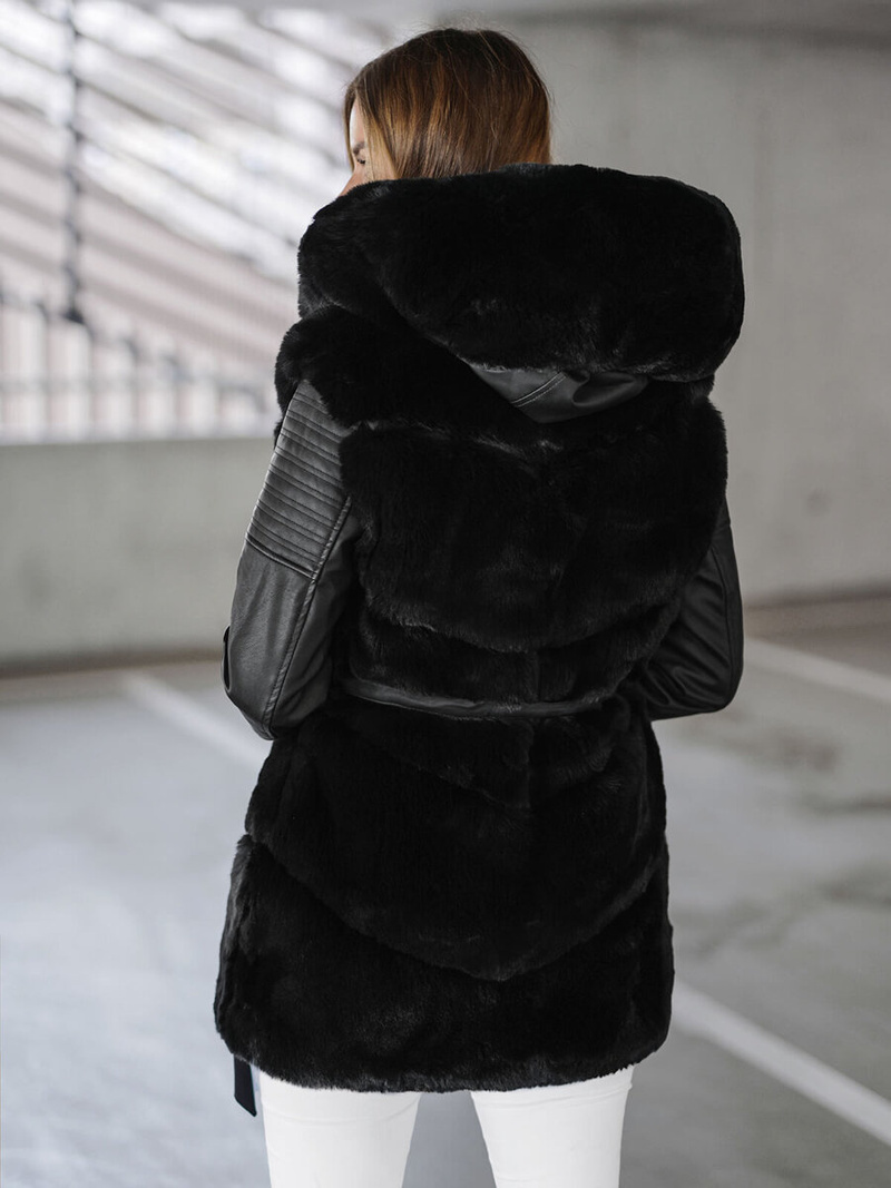 Geacă de femei neagra OZONEE JS/11Z8090Z