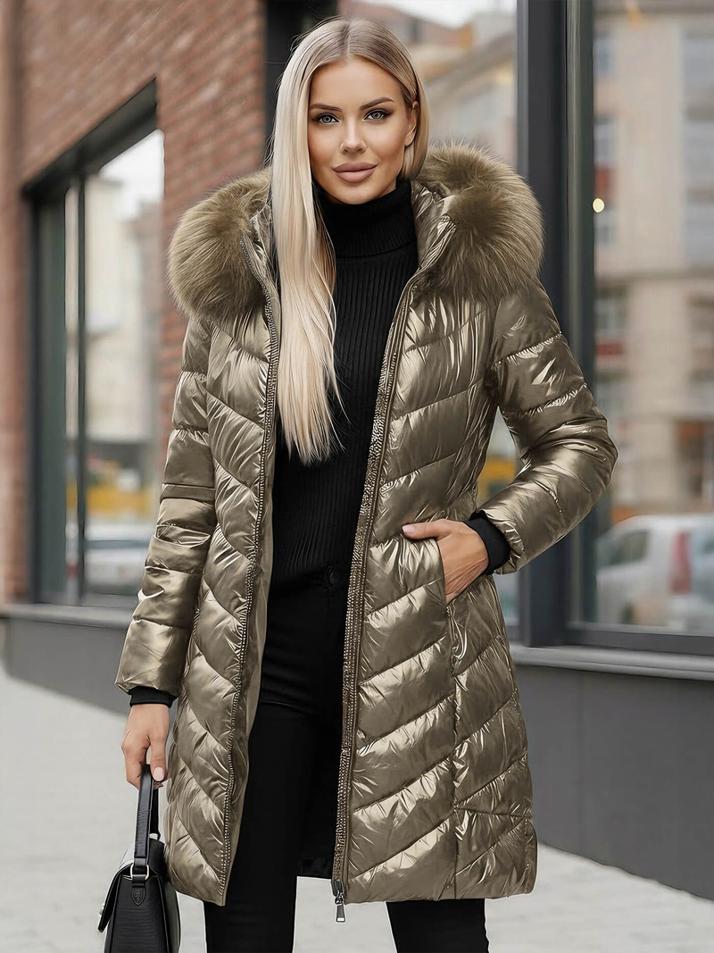 Geacă de femei aur OZONEE JS/16M9100/403Z