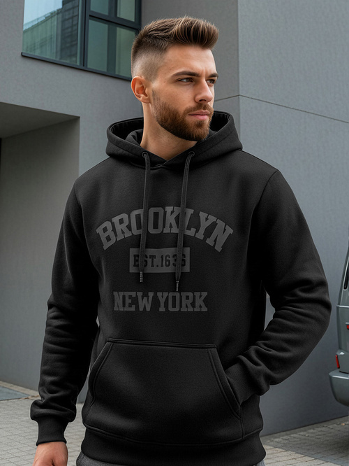 Hanorac bărbați negru OZONEE JS/8B1969/3