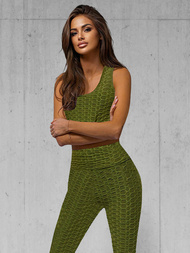 Trening din două piese pentru femei kaki OZONEE JS/YW88037/7Z