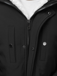 Geacă de iarnă parka bărbați neagră-albă OZONEE O/5832Z