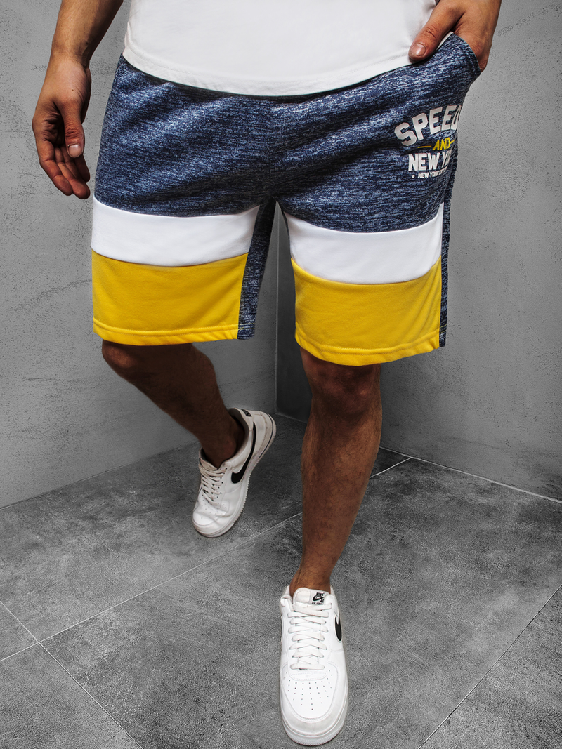 Pantaloni scurți sport bărbați albastru marin OZONEE JS/KS2513