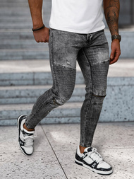 Blugi bărbaţi negri OZONEE NB/MP0069N