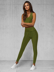 Trening din două piese pentru femei kaki OZONEE JS/YW88037/7Z