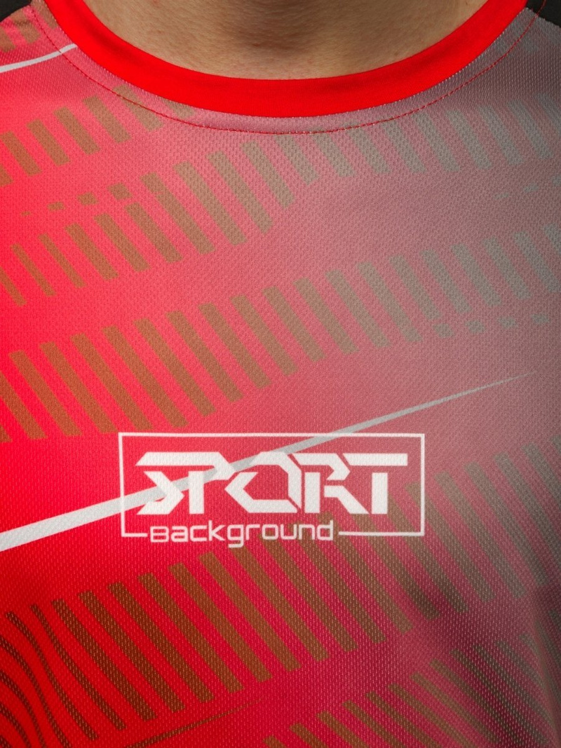 Tricou bărbați rosii OZONEE JS/KS2060