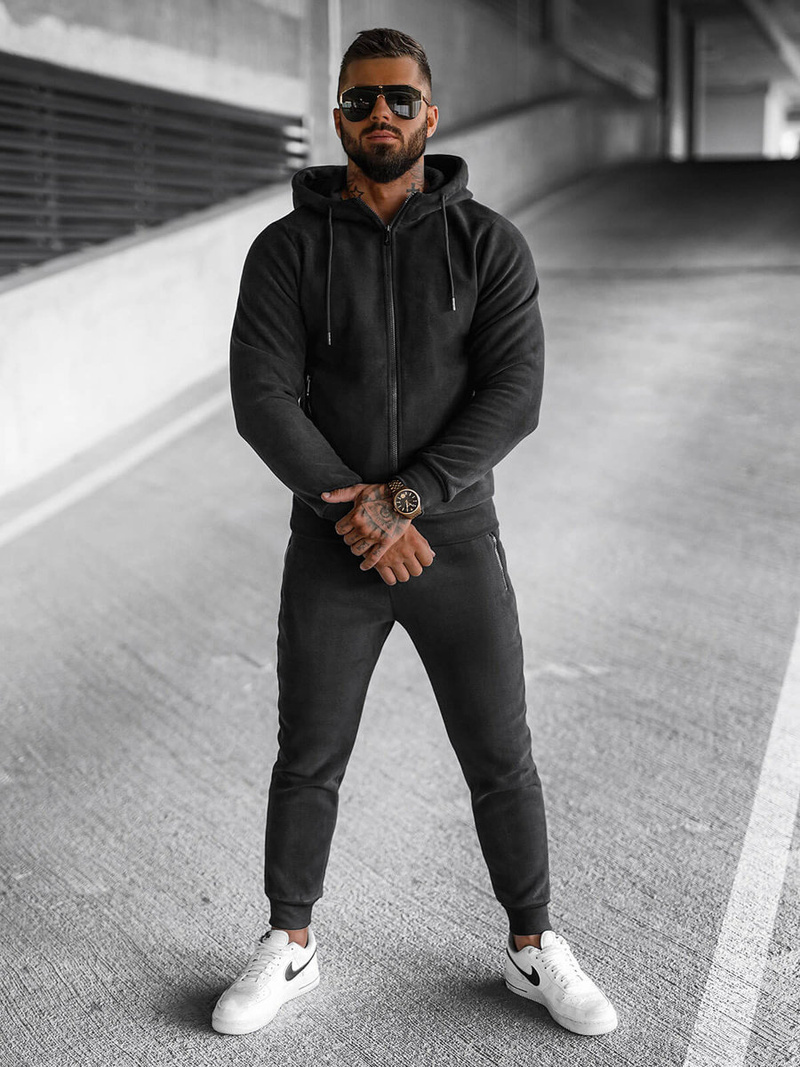 Compleu sport bărbaţi negru OZONEE O/3A150Z