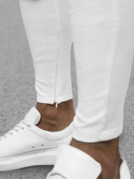 Pantaloni chino bărbaţi albi OZONEE DJ/3300
