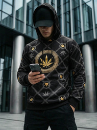 Hanorac bărbați negru OZONEE O/B267Z