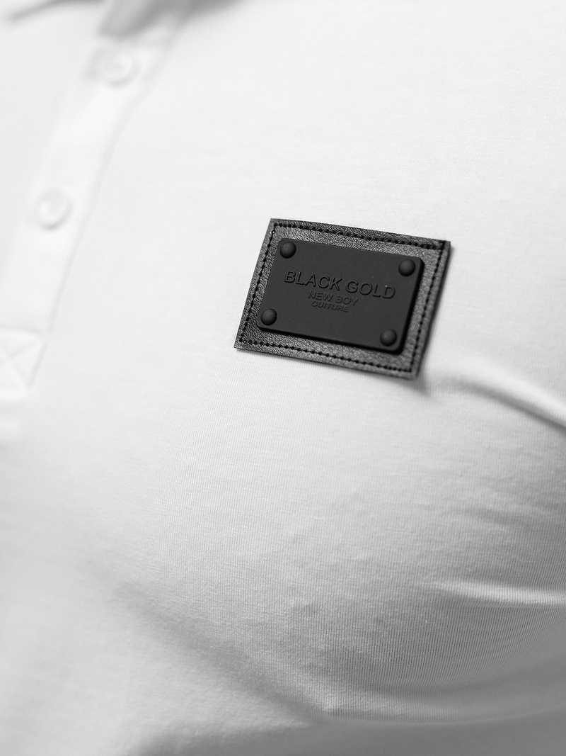 Tricou polo bărbați alb OZONEE NB/MT3018Z