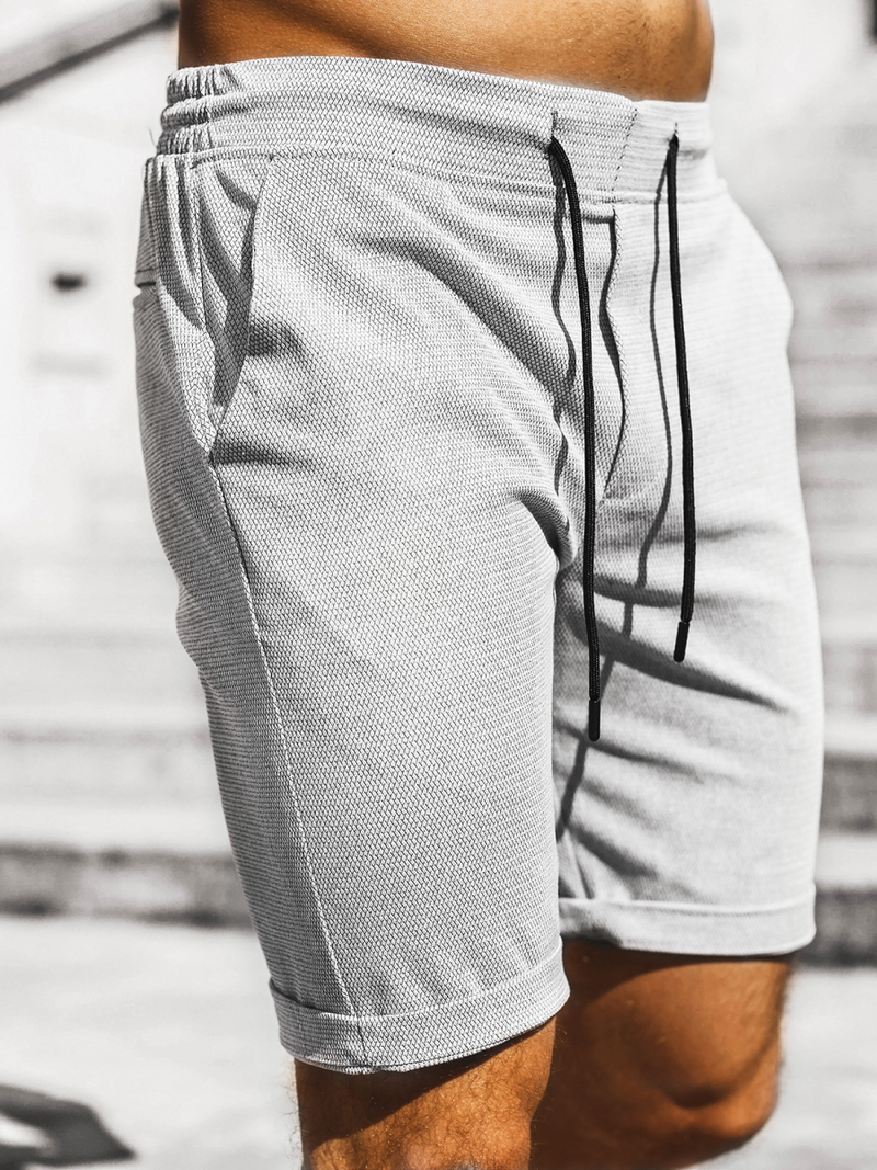 Pantaloni scurti chino bărbați gri OZONEE DJ/1005