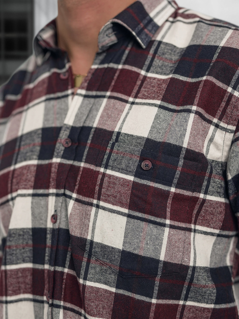 Cămașă bărbați bordo OZONEE V/V174Z