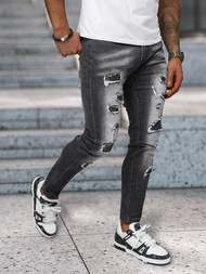 Blugi bărbaţi negri OZONEE NB/MP0152N