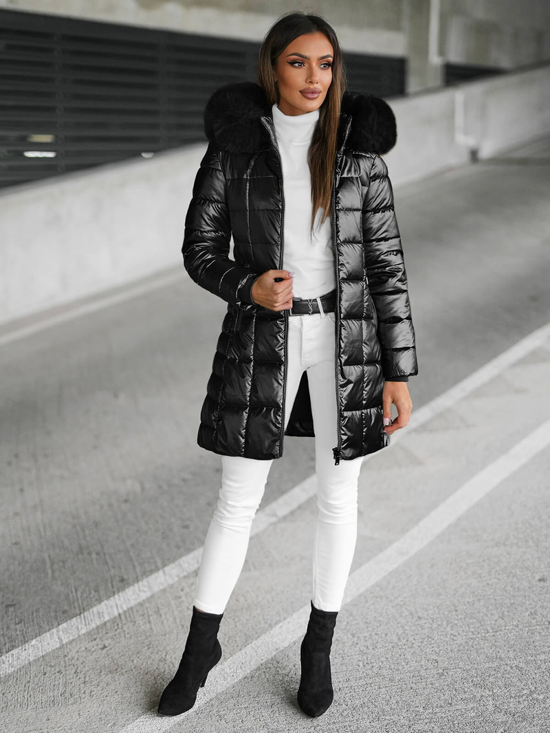 Geacă de femei neagră OZONEE JS/16M9120/392Z