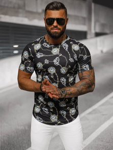 Tricou bărbați negru OZONEE O/PT012