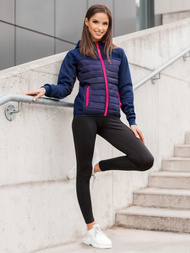 Jachetă femei albastru marin OZONEE JS/KSW4002Z