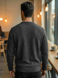 Pulover bărbați antracit OZONEE JS/59B3607/5