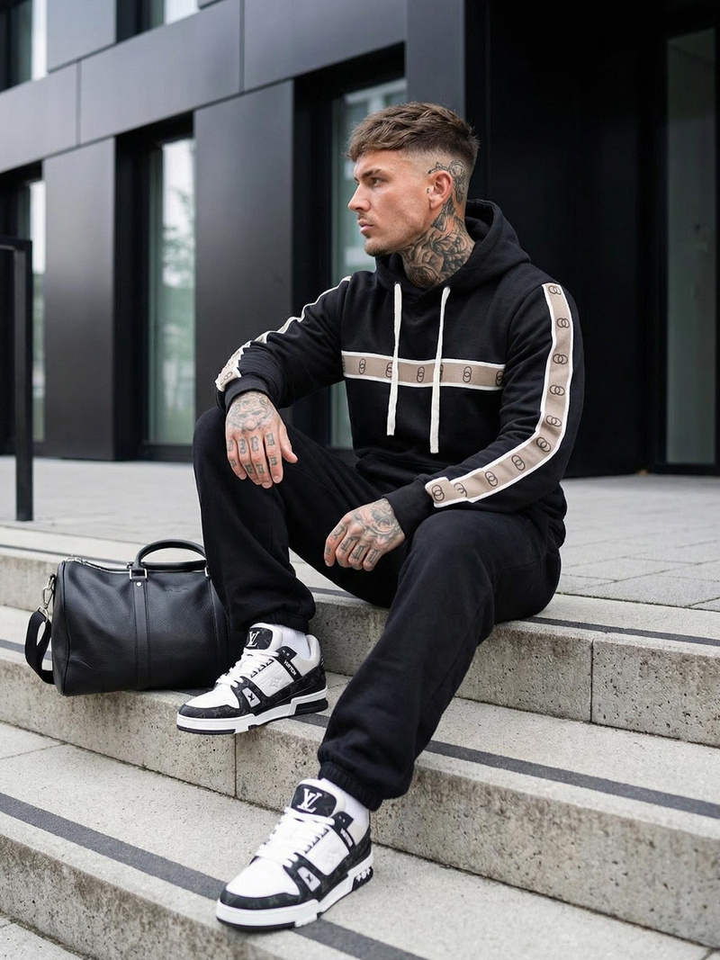 Hanorac bărbați negru OZONEE JS/8B1729/3