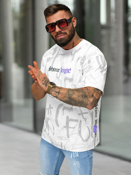 Tricou bărbați alb OZONEE O/YN2/621