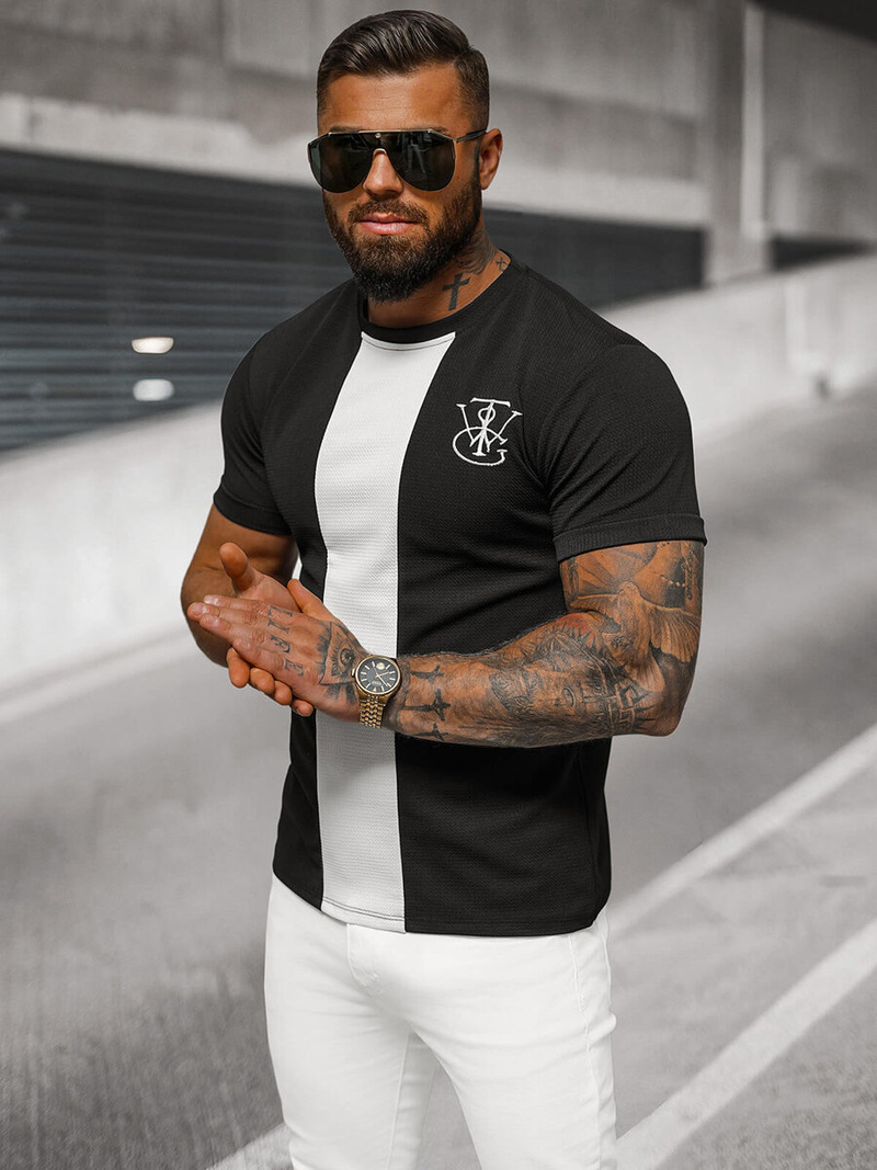 Tricou bărbați negru OZONEE O/L1184