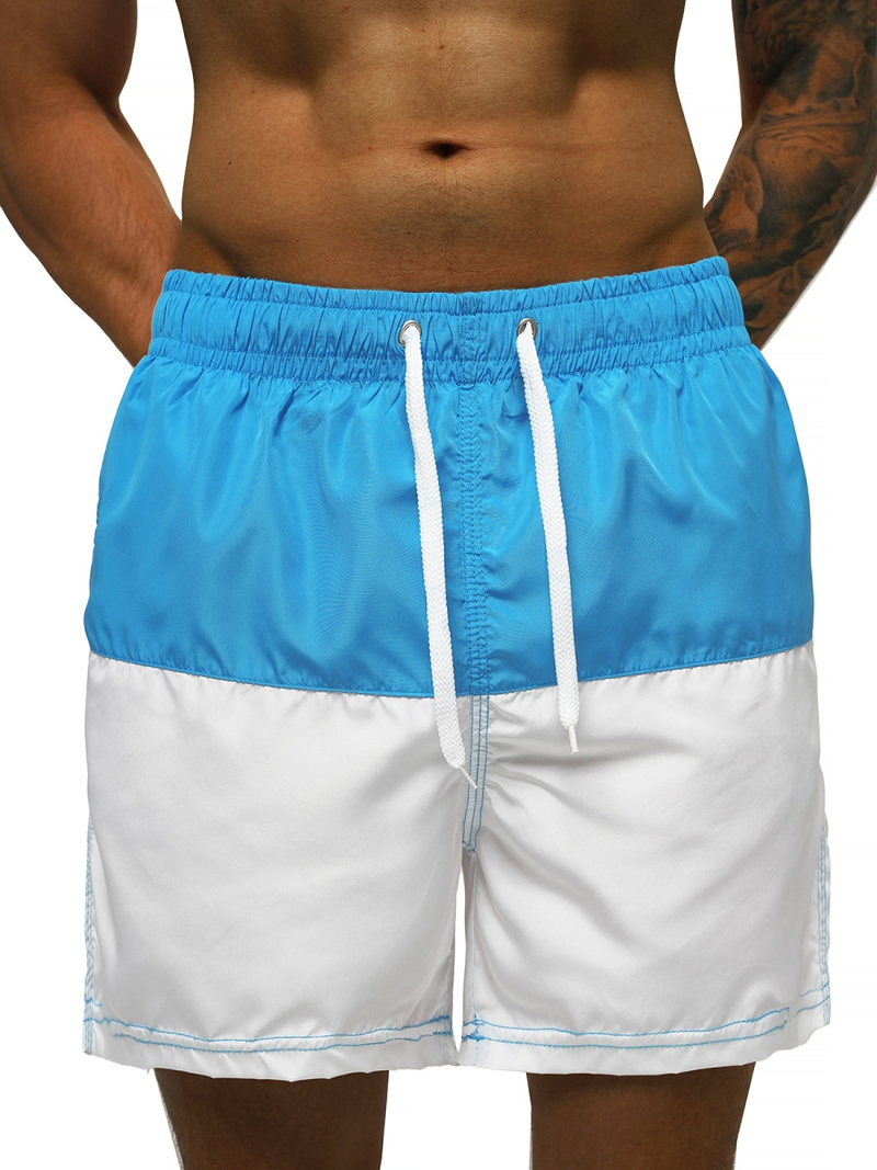 Pantaloni scurti de baie bărbați albastru-albi OZONEE JS/HM055