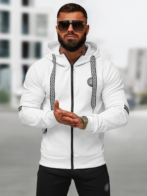 Compleu sport bărbaţi alb-negru OZONEE O/LN11887