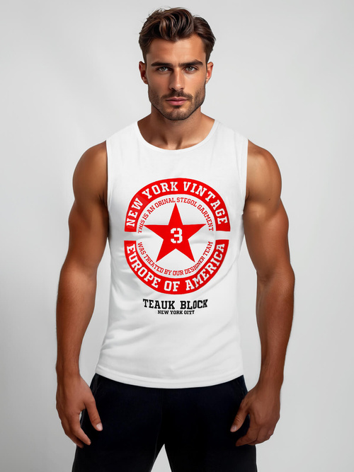 Maiou bărbați alb OZONEE JS/8B1721/1