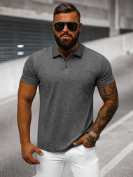 Tricou polo bărbați antracit OZONEE JS/8T80/5Z