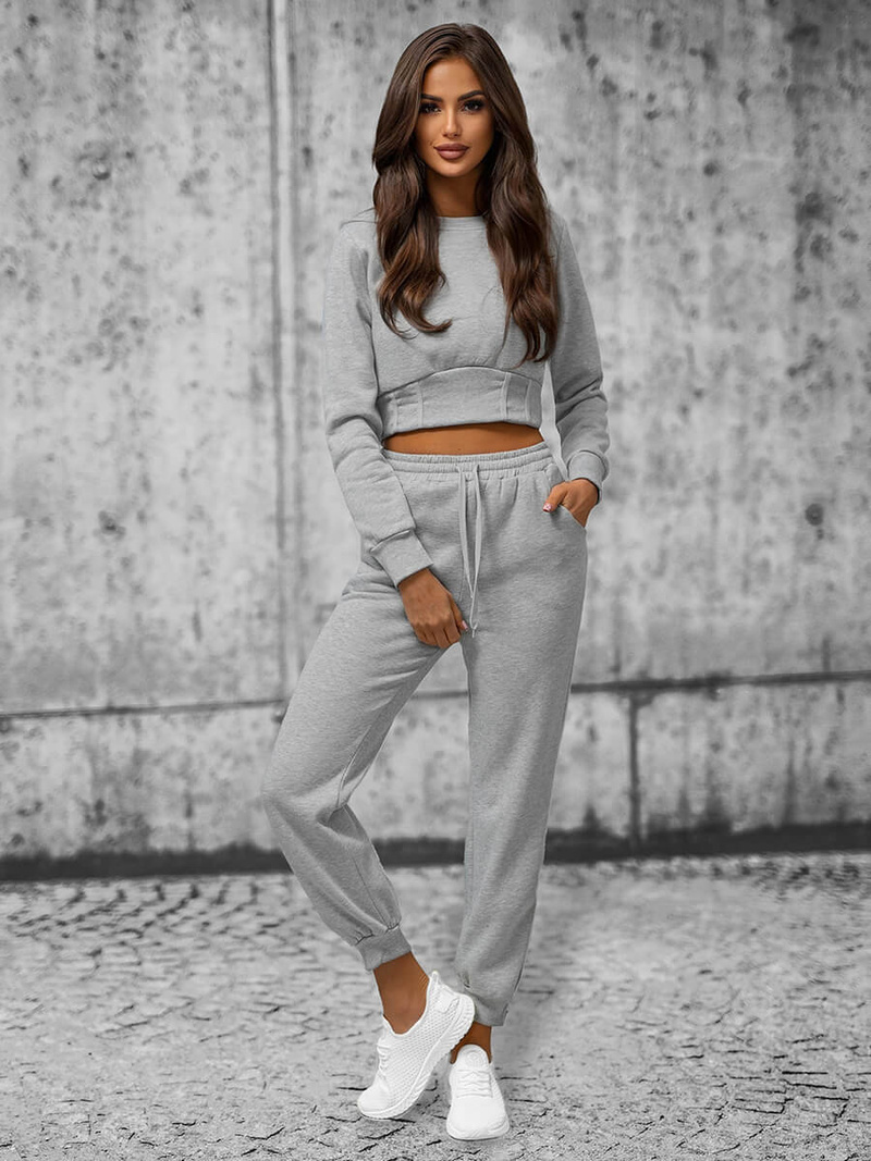 Trening dama doua piese gri OZONEE JS/8C78/2Z