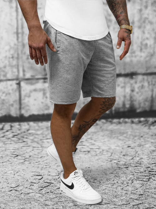 Pantaloni scurți sport bărbați gri OZONEE JS/8K100/2Z