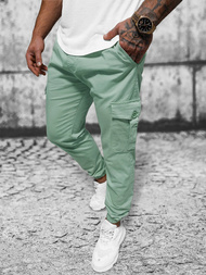 Pantaloni jogger Bărbaţi verde-mentă OZONEE O/PAN23023