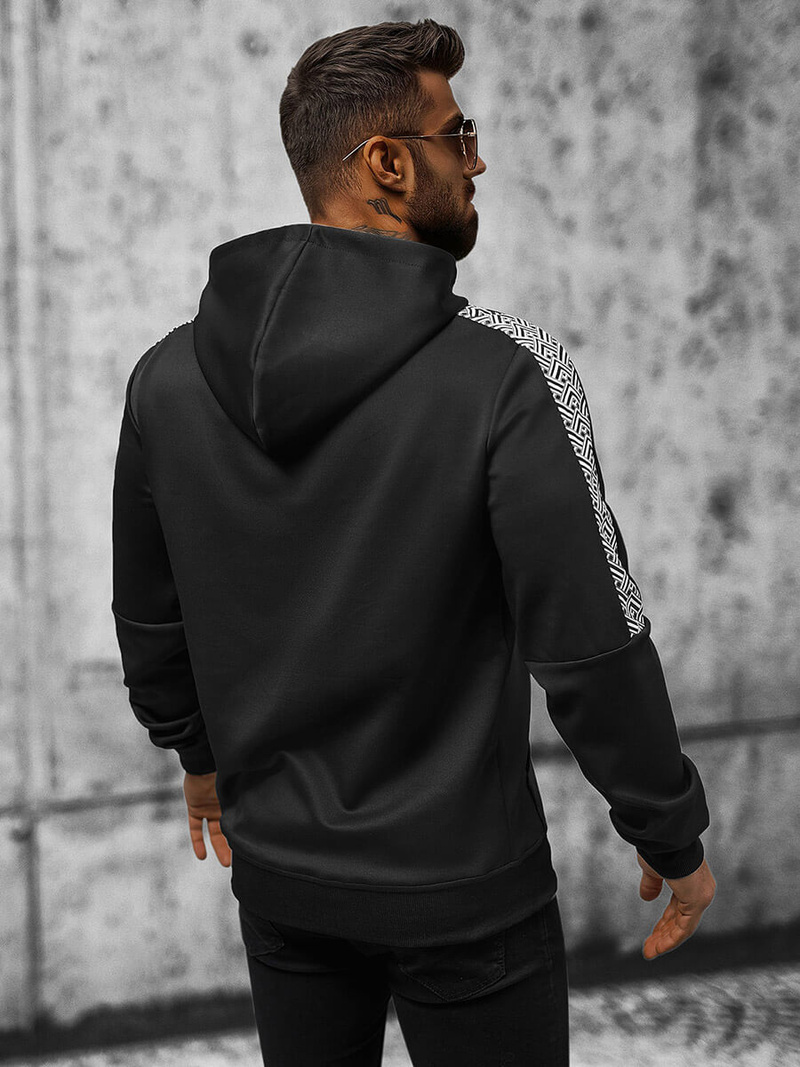 Hanorac bărbați negru OZONEE JS/8B996/3