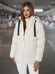 Geacă de femei écru OZONEE JS/5M3251/281