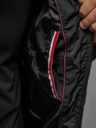 Jachetă de primăvară bărbați neagră OZONEE JS/5M3109/392