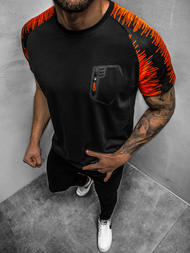 Tricou bărbați negru OZONEE JS/KS2072Z