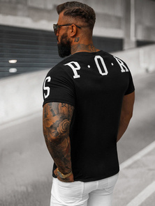 Tricou bărbați negru OZONEE O/8T1260/3